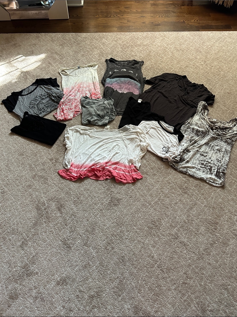 Chaser and other brands Women's Mixed Casual Tops — White, Pink, Black, Gray